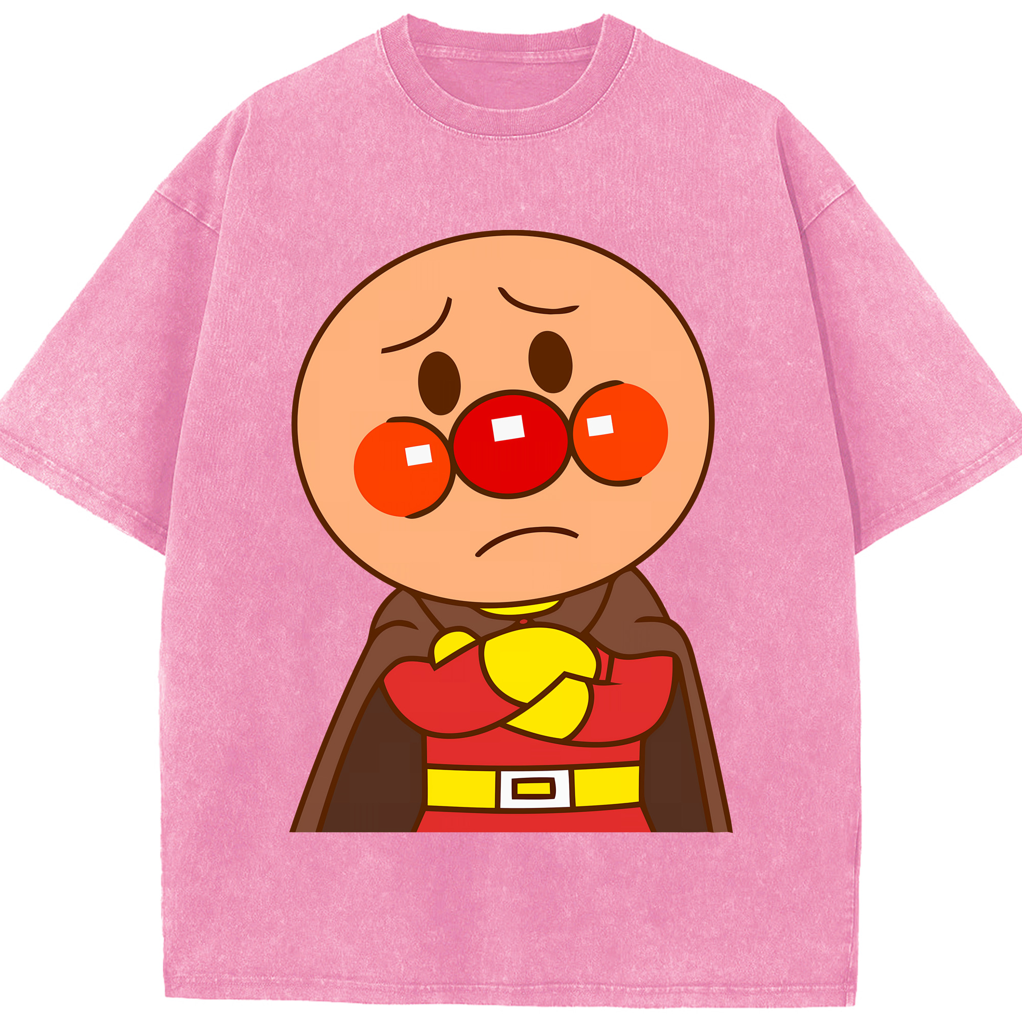 （画像用） アンパンマン Anpanman 綿100% ヴィンテージ風 半袖Tシャツ（フロントプリント）
